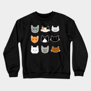 Cute Cats Pattern Crewneck Sweatshirt